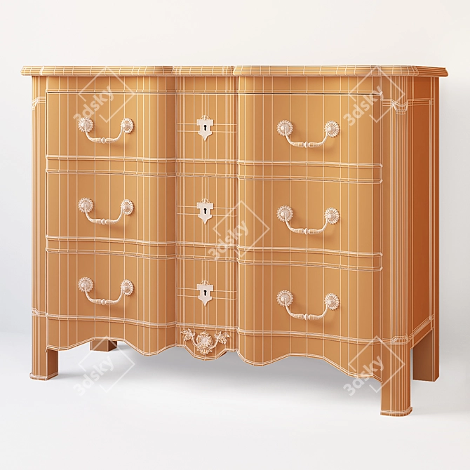 Elegant LuiXIV Chest, AM Classic 3D model image 2
