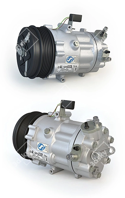 SANDEN 7XA Compressor: For Volkswagen Polo 3D model image 2