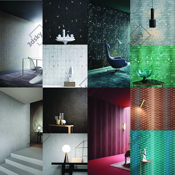 Essential Elegance: Wall&deco Wallpaper 3D model image 1