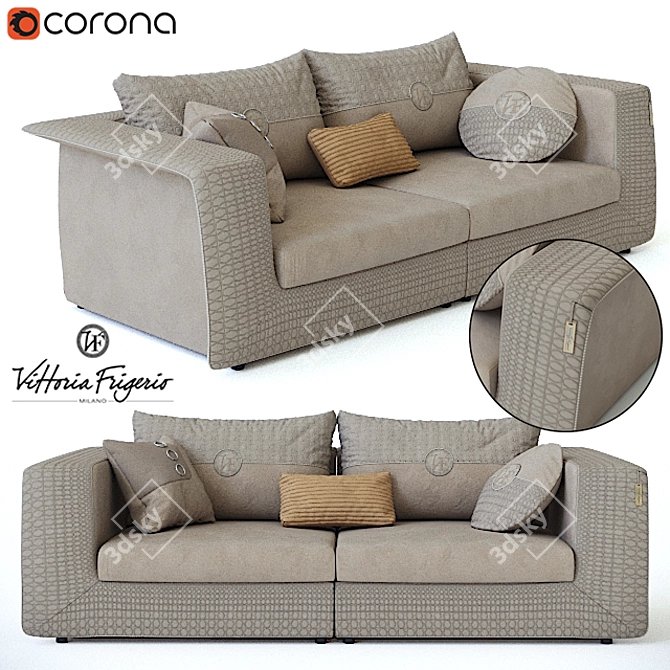 Elegant Vittoriafrigerio Appiani Sofa 3D model image 1