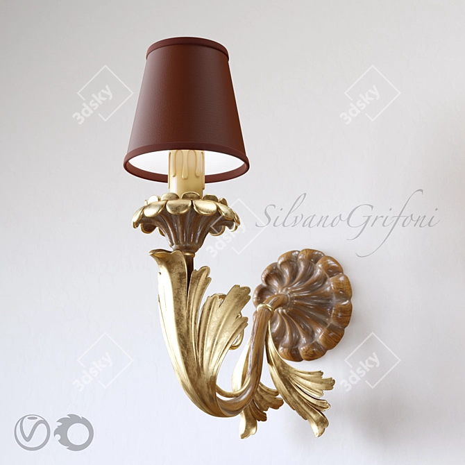 Elegant Silvano Grifoni Sconce 3D model image 1