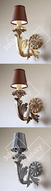 Elegant Silvano Grifoni Sconce 3D model image 3