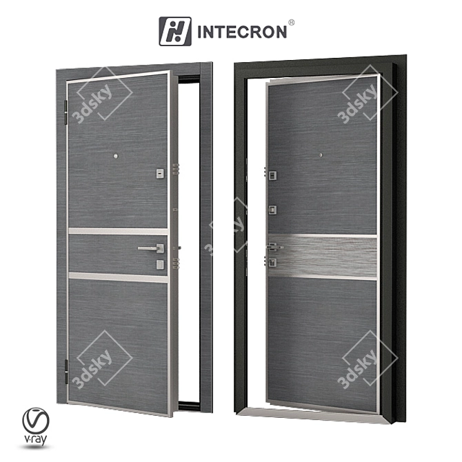 Intekron Steel Door: Tartu 3D model image 1