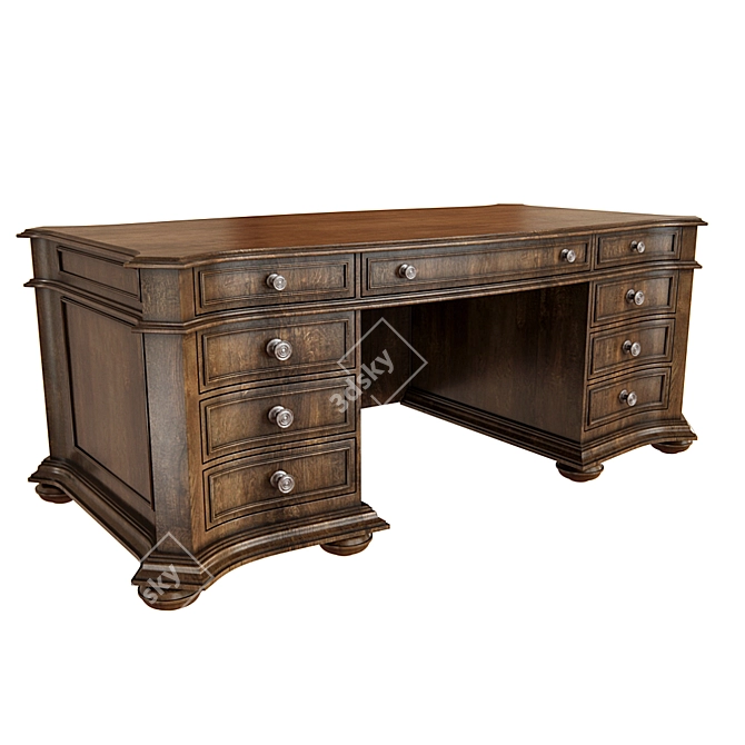 Casa D'Onore Executive Desk: Elegant and Functional 3D model image 1