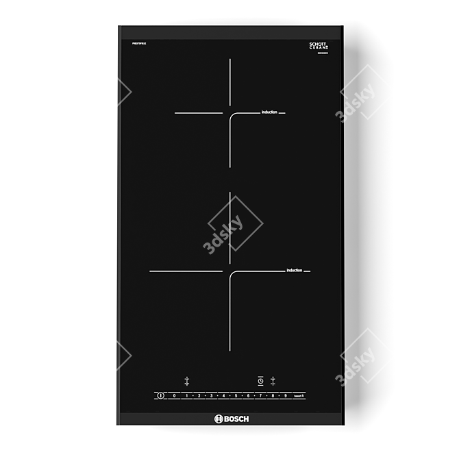 BOSCH Serie 6 Induction Hob 3D model image 2