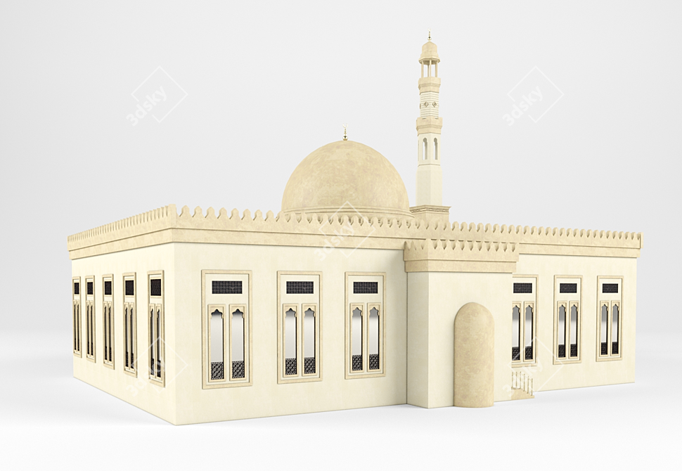 Dubai Jame Mosque: 800 People Capacity 3D model image 2