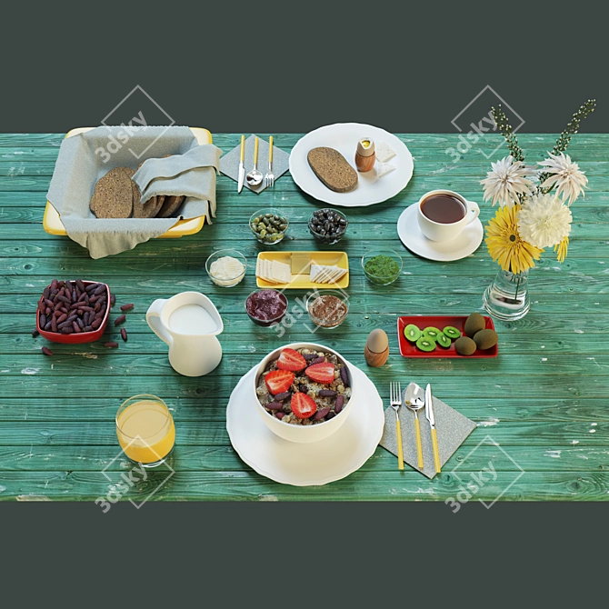 Healthy Morning Delight 3D model image 1
