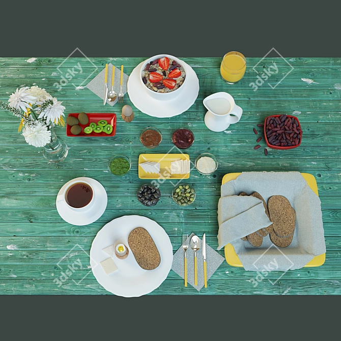 Healthy Morning Delight 3D model image 2