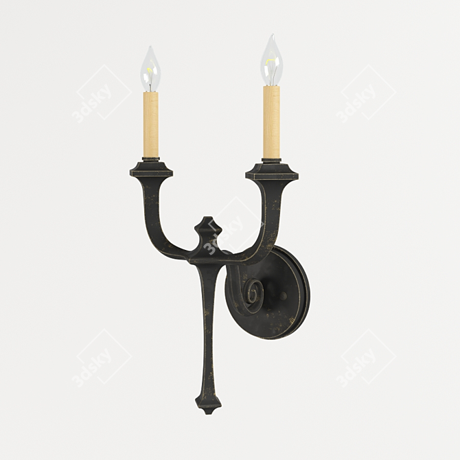 Currey Conversation: Chandelier & Sconce 3D model image 2