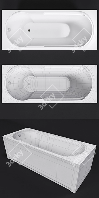 Relisan Eco Plus Bath: Luxurious and Spacious 3D model image 2