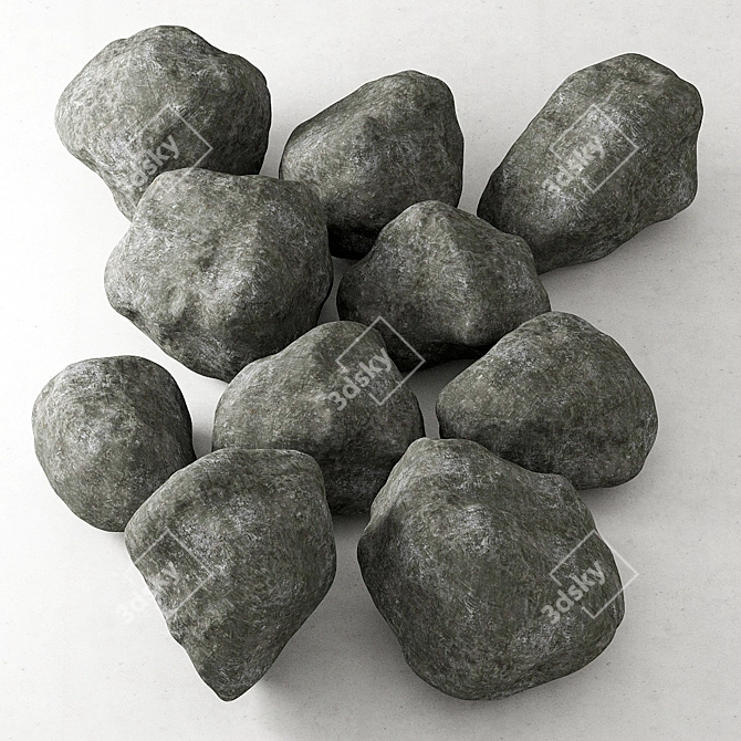 Stone Collection: High-Quality 3D Textures 3D model image 1