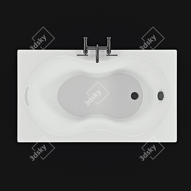 Ravak Lilia: Stylish Bath for Luxurious Relaxation 3D model image 2