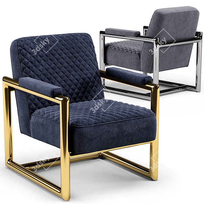 Elegant Florence Armchair: Sleek Design & Superior Comfort 3D model image 2