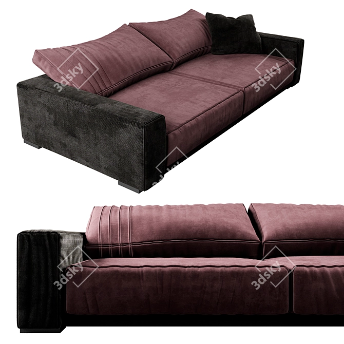 Luxury Baxter Budapest Soft Sofa 3D model image 2