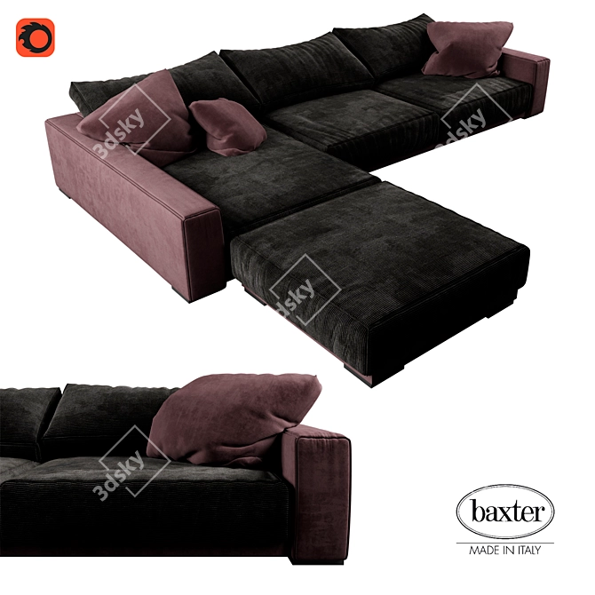BUDAPEST SOFT ANGLE Sofa: Modern Comfort in Your Home 3D model image 1