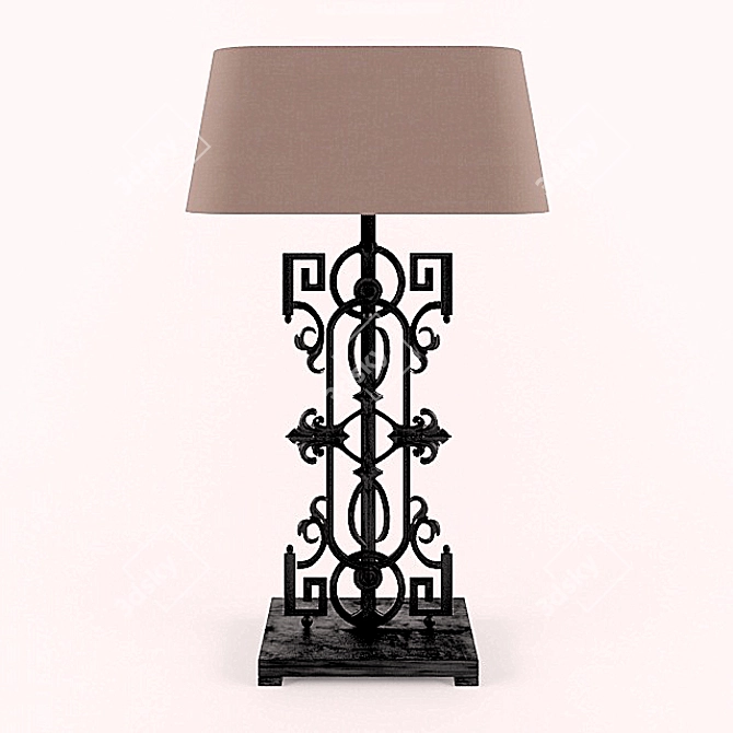 Modern Metal Table Lamp 3D model image 1
