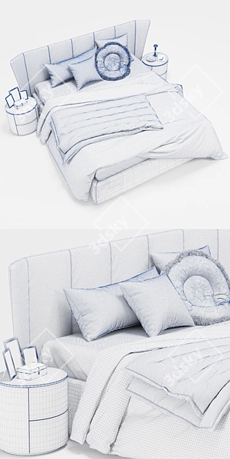 Dallagnese Celine: Sleek and Contemporary Bed 3D model image 2