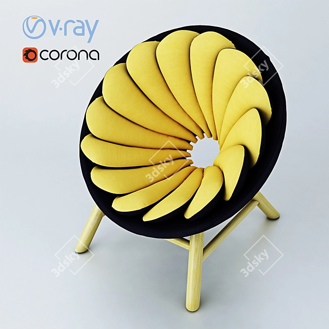 Quetzal Armchair: French Designer Marvel 3D model image 1