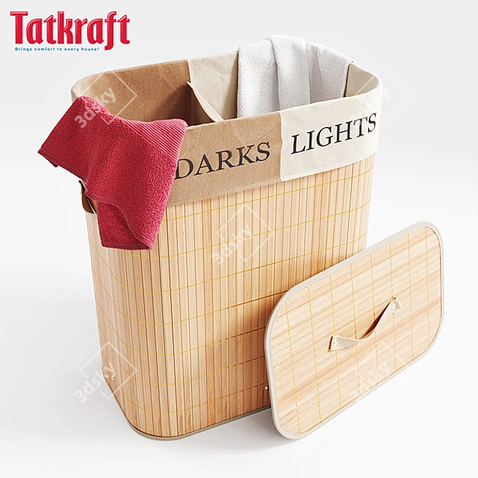 Tatkraft Laundry Basket: Durable and Stylish 3D model image 1