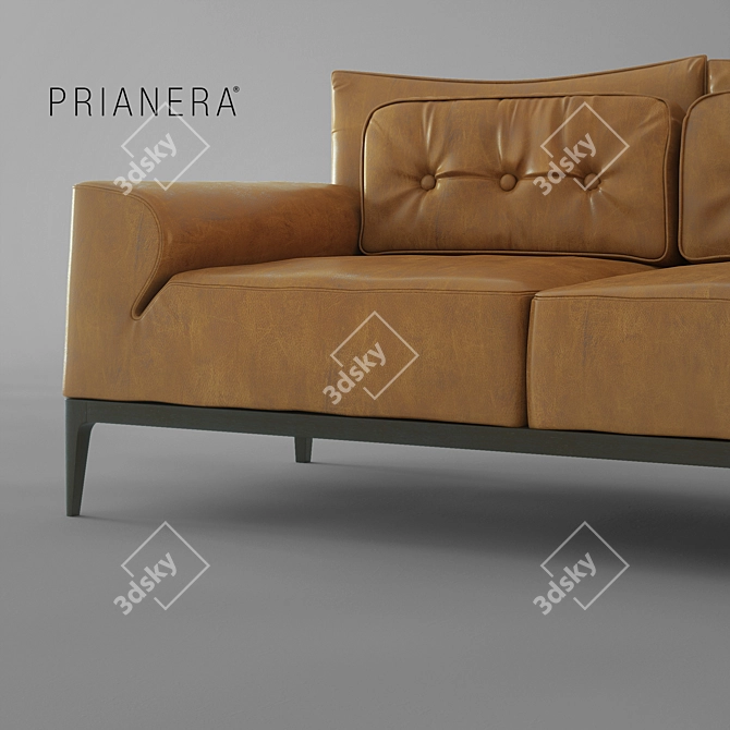 Mivida Leather Sofa by Prianera 3D model image 2