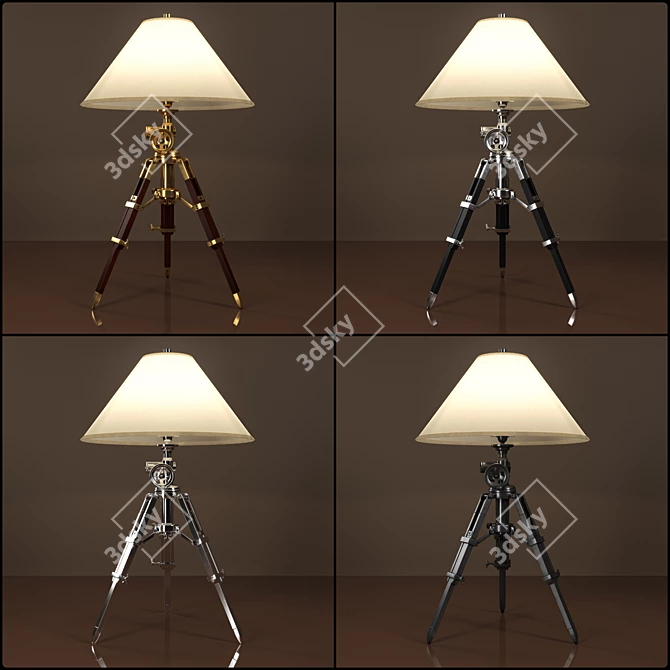 Royal Marine Tripod Table Lamp 3D model image 2