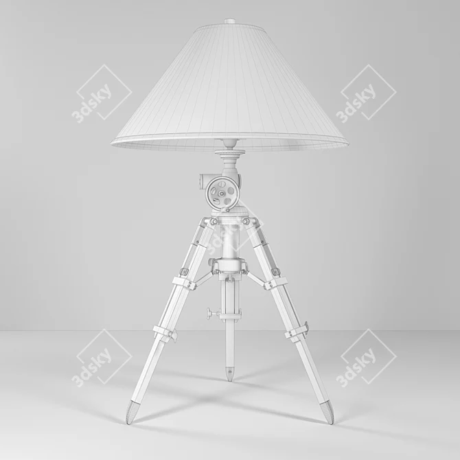 Royal Marine Tripod Table Lamp 3D model image 3