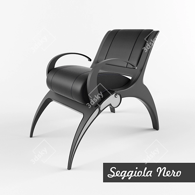 Elegant Nero Seat: Stylish Comfort 3D model image 1