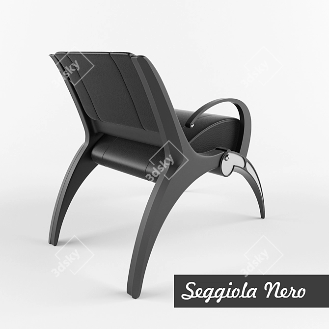 Elegant Nero Seat: Stylish Comfort 3D model image 2