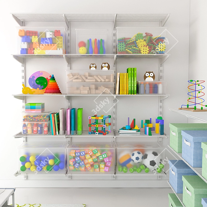 Space-saving Organization for Kids 3D model image 2