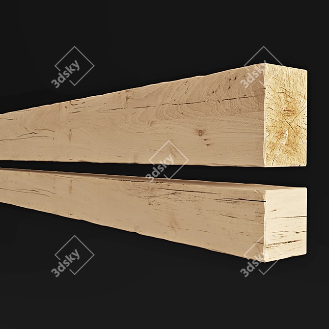 Precision Cut Planed Fir Timber 3D model image 1