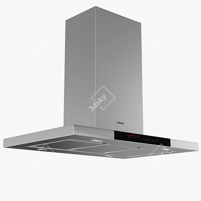 Bosch Island Chimney Hood: Sleek and Efficient 3D model image 1