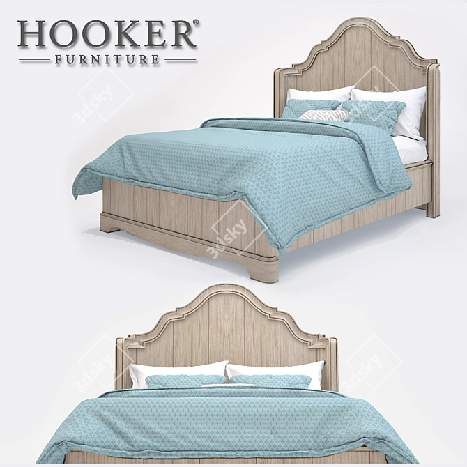 Classic Sunset Point Bed 3D model image 1