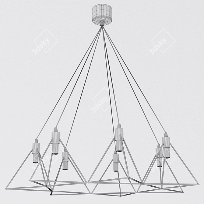 Elegant VITRUVIA Pendant Light 3D model image 2
