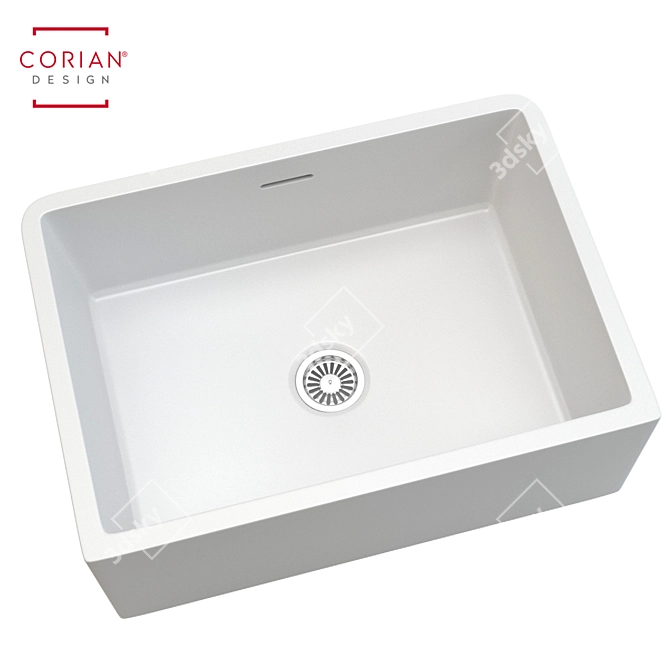 Dupont Corian Kitchen Sink Collection 3D model image 2