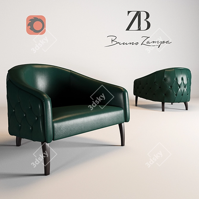 Luxury Bruno Zampa MARYLOU Armchair 3D model image 1