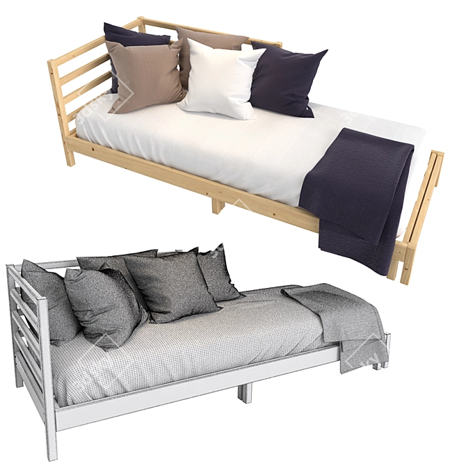 Ikea Tarava Daybed: Chic and Versatile! 3D model image 3