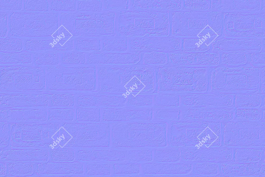 Title: Rustic Brick Wall Décor 3D model image 3