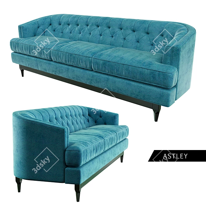 Astley Lounge Sofa: Contemporary Comfort for Your Space 3D model image 1