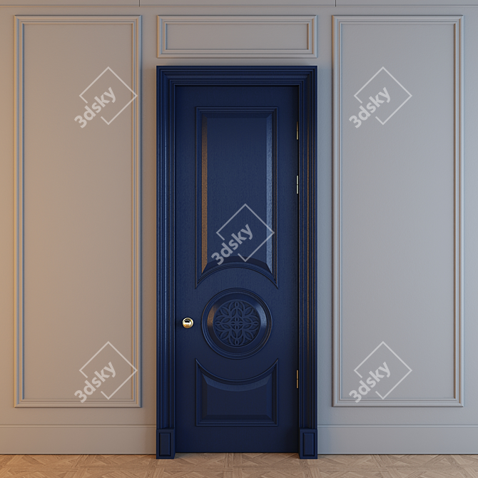 Sturdy Steel Entry Door 3D model image 1