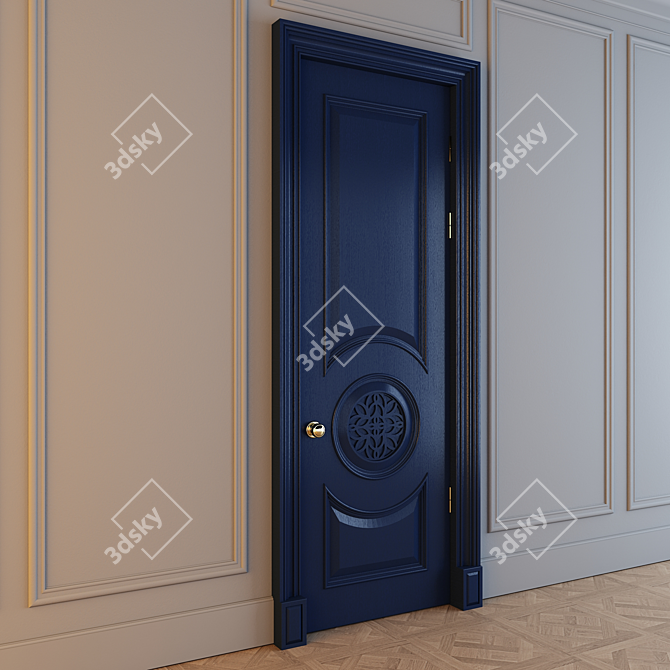 Sturdy Steel Entry Door 3D model image 2