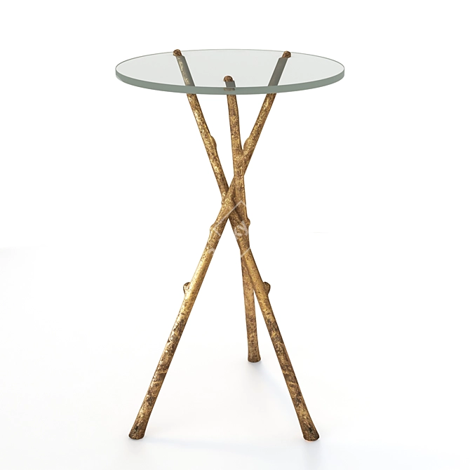 Sologne Glass Pedestal Table - Contemporary Design 3D model image 1
