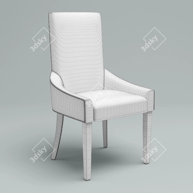 Velvet Glide Chair 3D model image 3