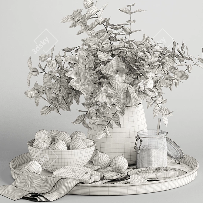 Elegance in Harmony: Decorative Set 3D model image 3