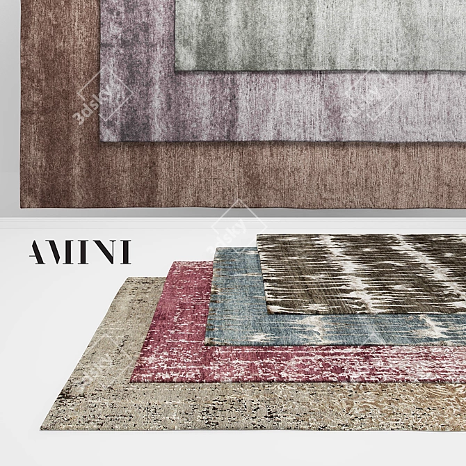 Elegant Tibetan & Natural Rugs 3D model image 1