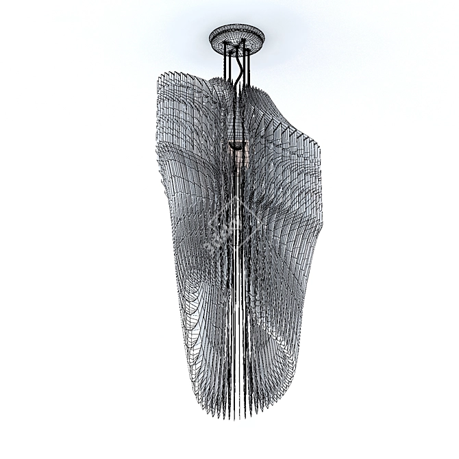 Sleek Avia Suspension Light: Adjustable TurboSmooth, Size: 23cm x 23cm x 54cm 3D model image 2