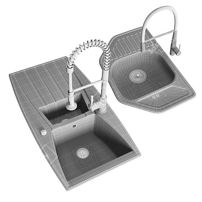 Sleek Ferro Sinks: Elegant + Versatile 3D model image 3