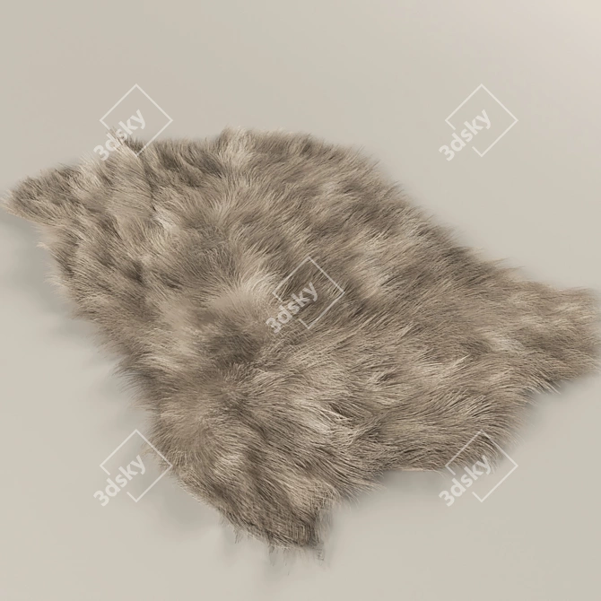 Faux Fur Rug 3D model image 2