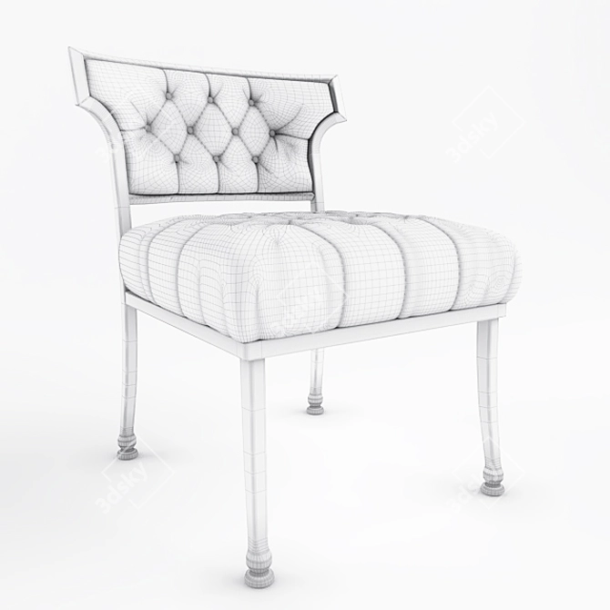 Modern Bernhardt Haley Armless Chair 3D model image 3