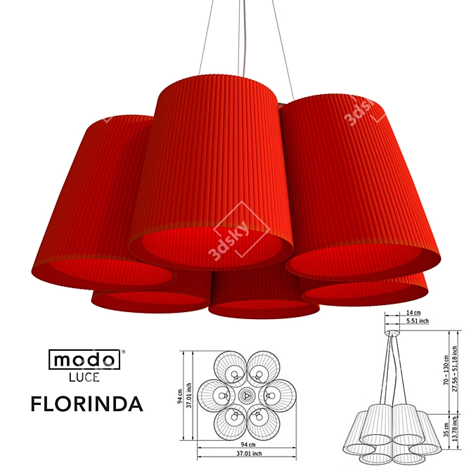 Elegant Modern Pendant Light 3D model image 1