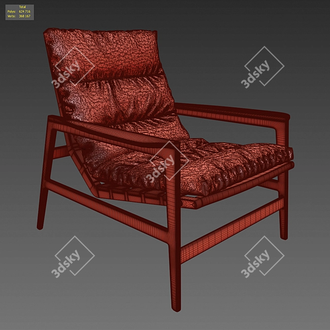 Ipanema Poliform Armchair: Elegance Redefined 3D model image 3